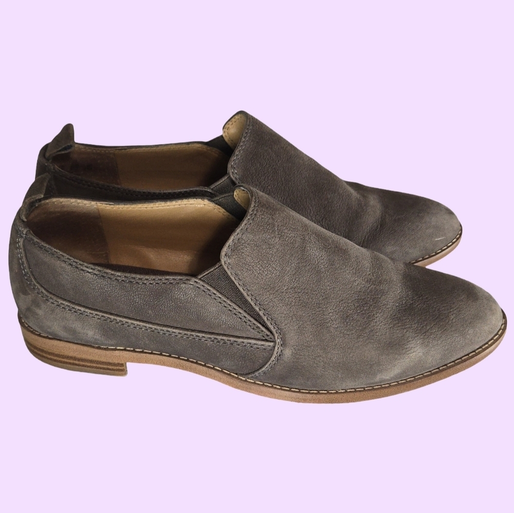 Franco Sarto Pardon Tan Suede Leather Slip-on Loafers Women's Size 7.5 - Picture 2 of 6